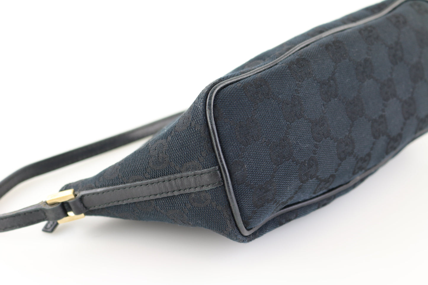 Black GG Nylon Wristlet