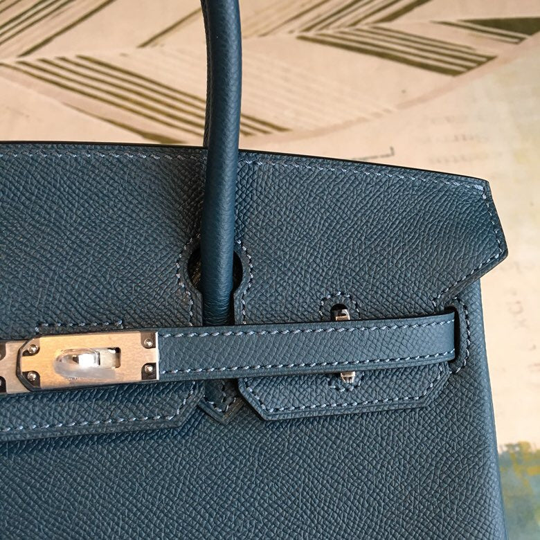 GLAMI Birkin Black For Women Silver Toned Hardware 9.8in/25cm
