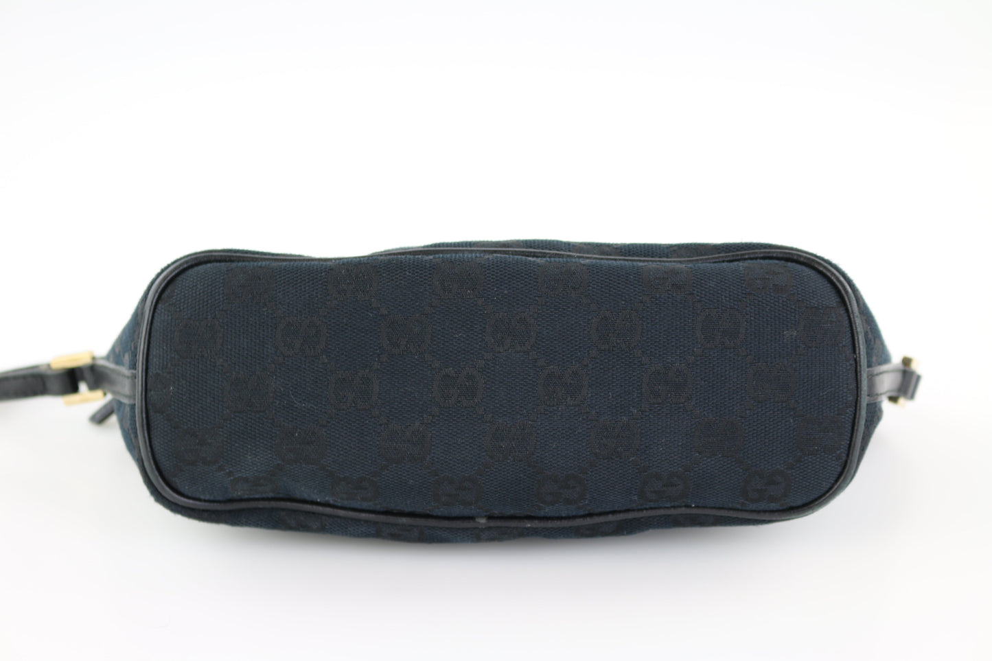 Black GG Nylon Wristlet