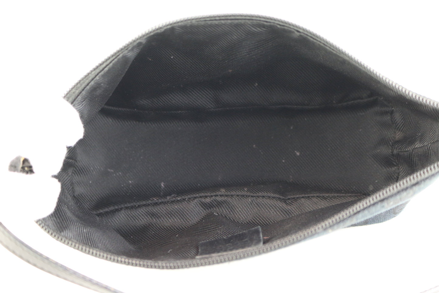 Black GG Nylon Wristlet