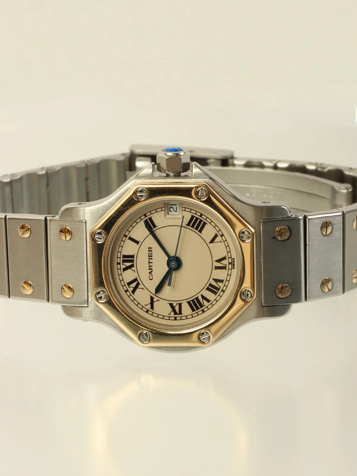 CARTIER Santos Octagon Silver/Gold