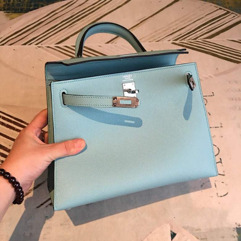 GLAMI Kelly Light Blue For Women Silver Toned Hardware 10in/25cm