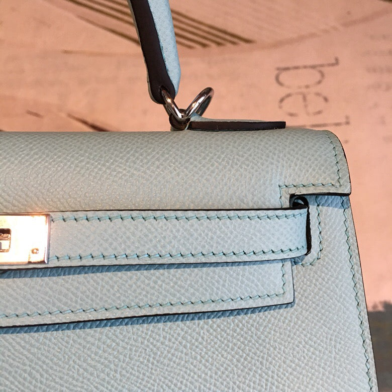 GLAMI Kelly Light Blue For Women Silver Toned Hardware 10in/25cm