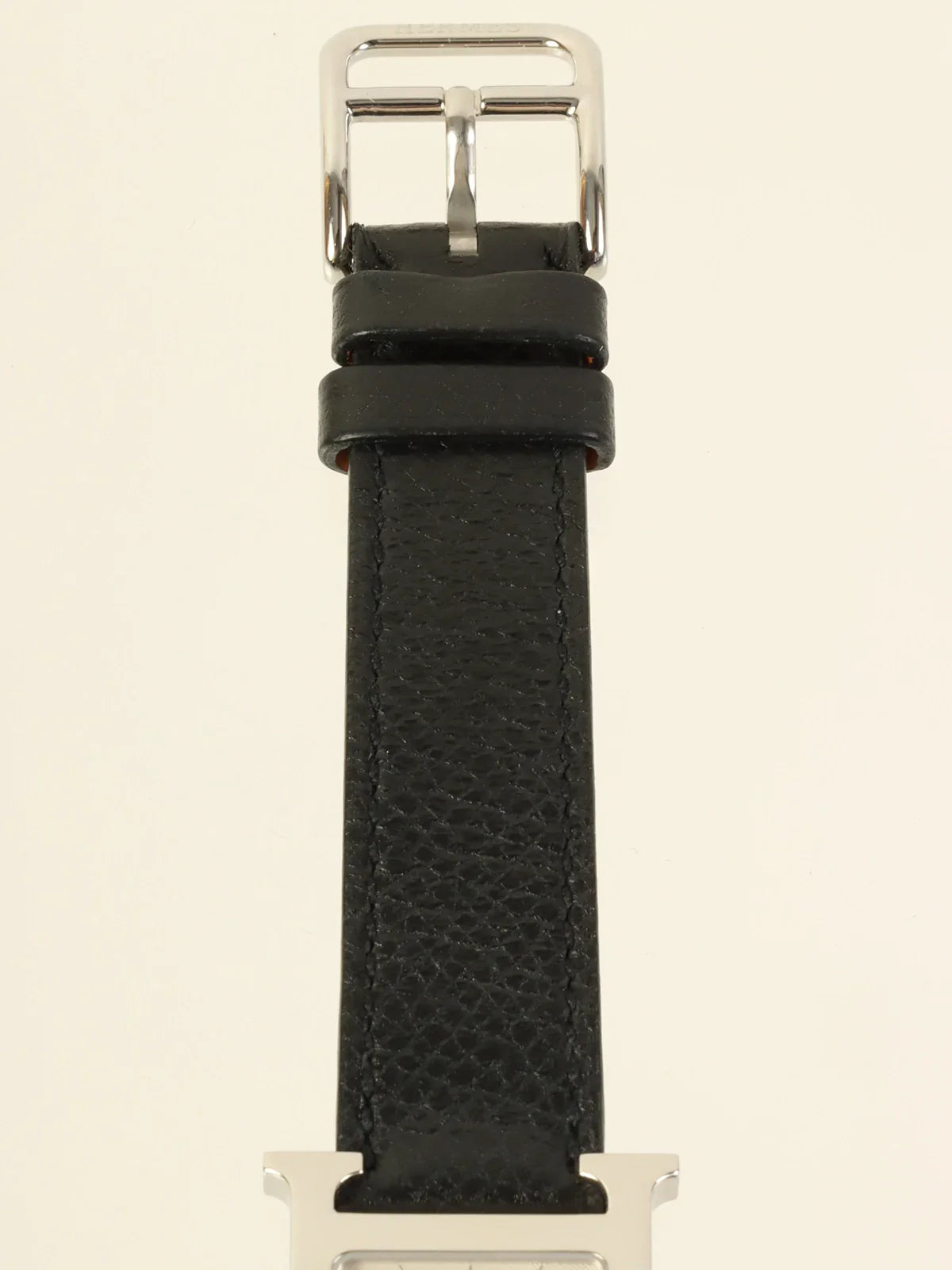 HERMES 2002 Made H Watch Black/Silver
