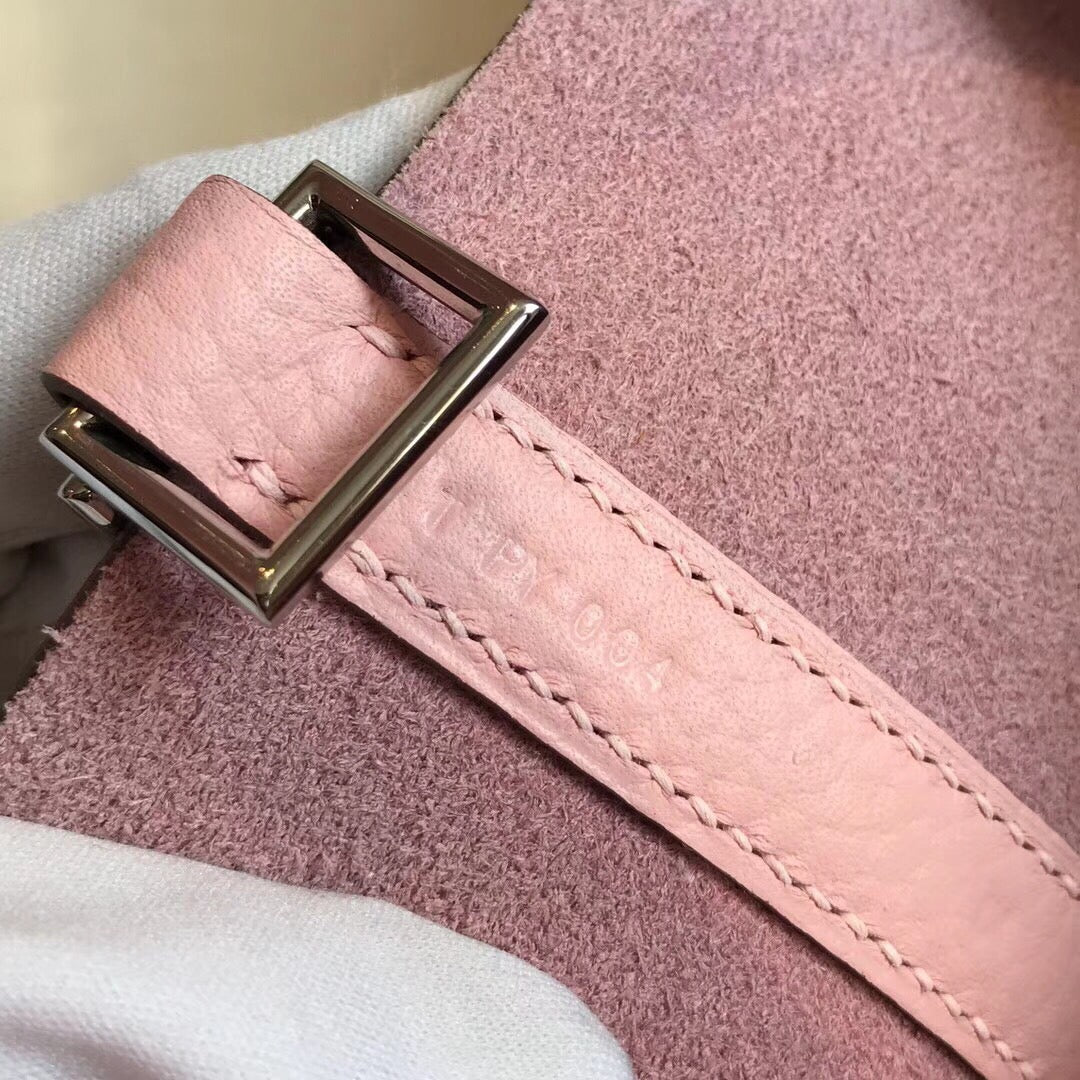 GLAMI Picotin Lock Pink For Women Silver Toned Hardwade 9in/23cm
