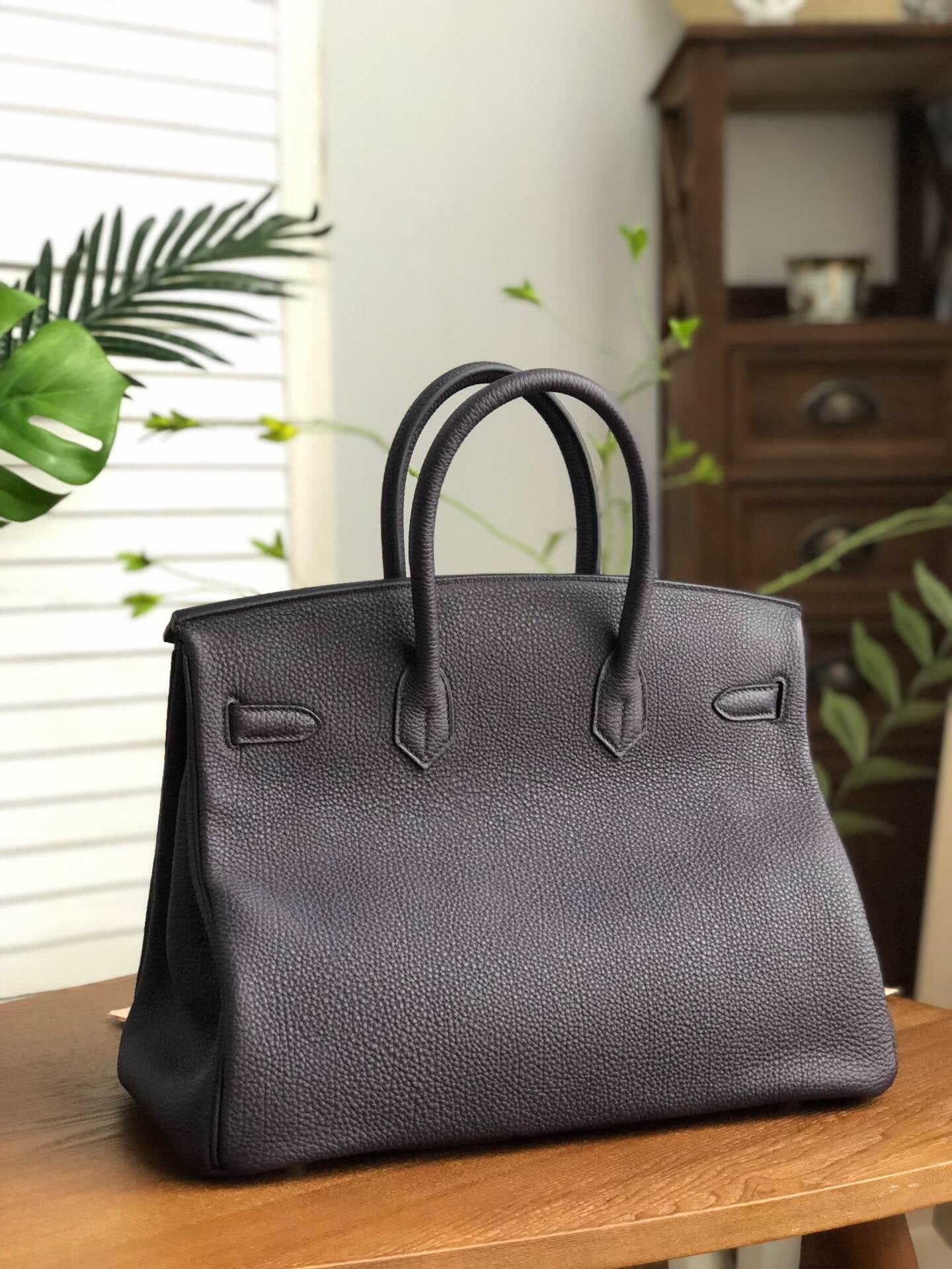 GLAMI Birkin Black For Women Silver Toned Hardware 14in/35cm