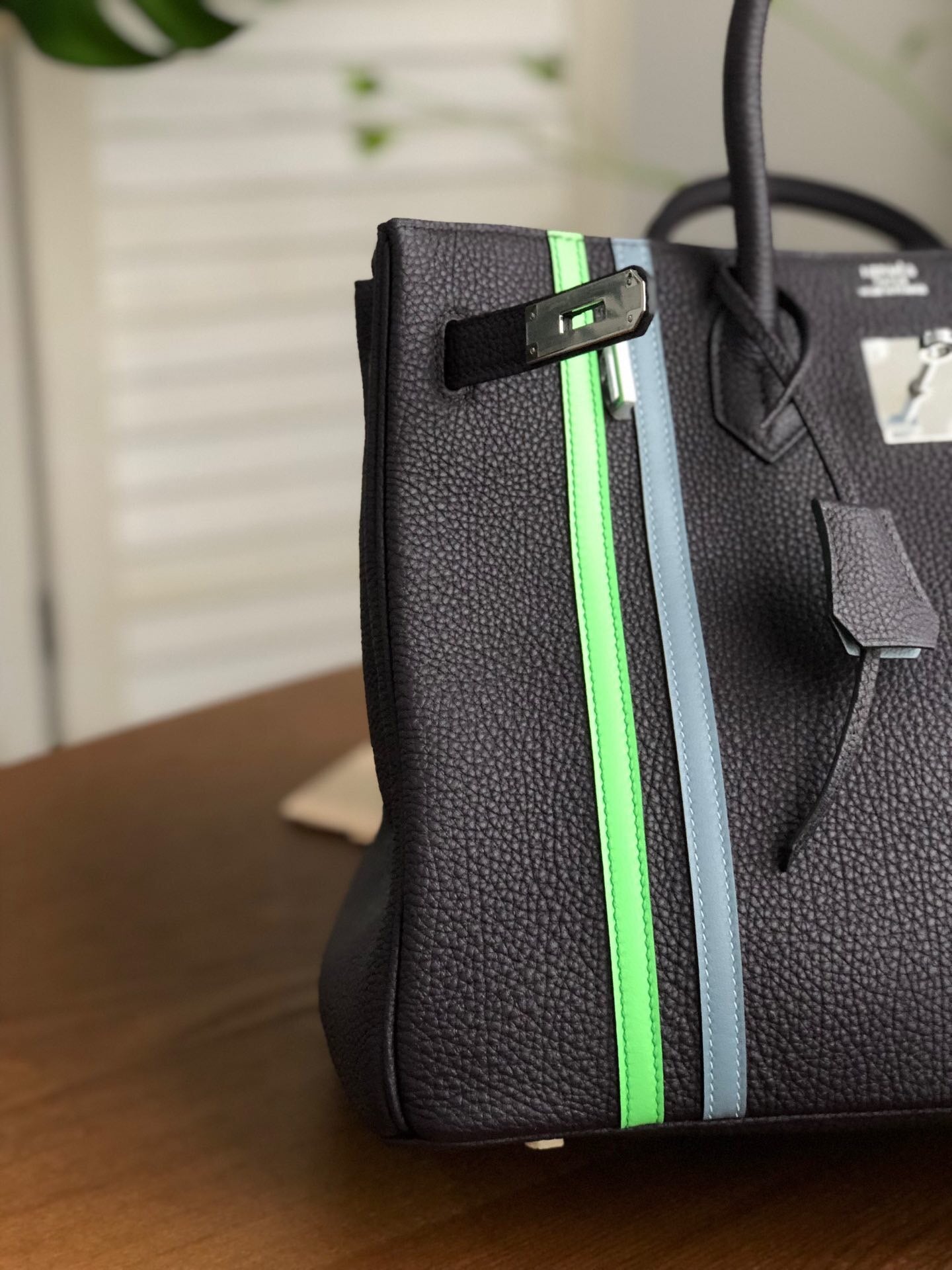 GLAMI Birkin Black For Women Silver Toned Hardware 14in/35cm