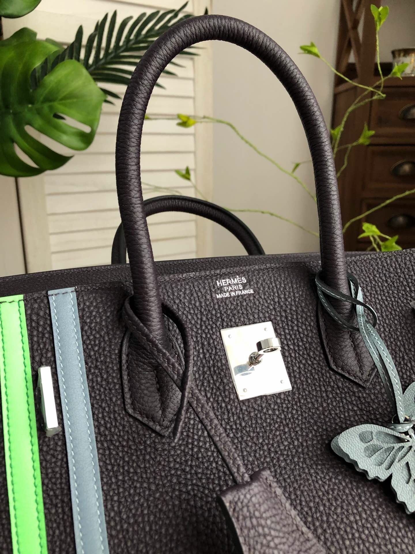 GLAMI Birkin Black For Women Silver Toned Hardware 14in/35cm