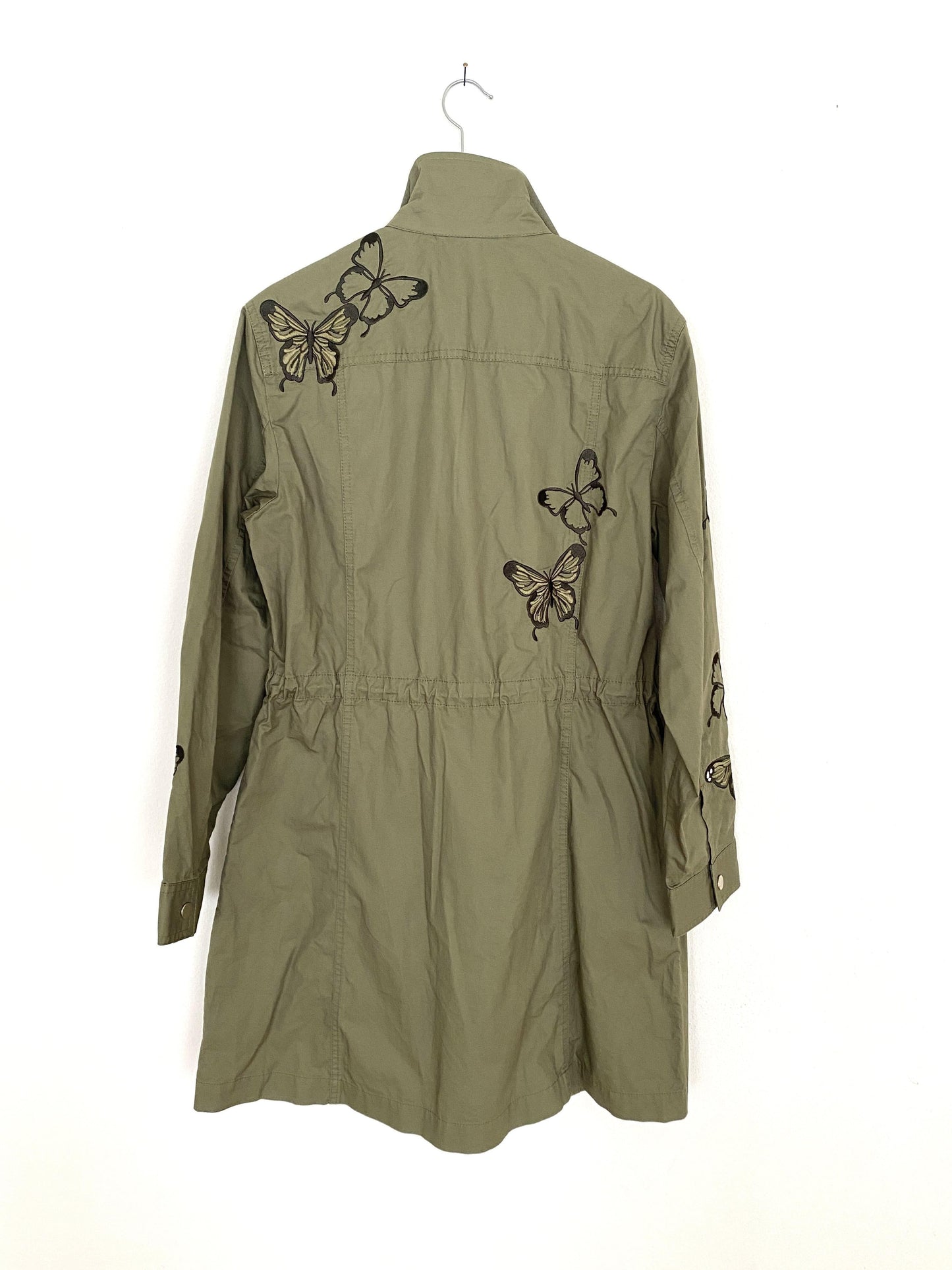 LIGHT CARGO JACKET WITH BUTTERFLIES - SIZE SMALL