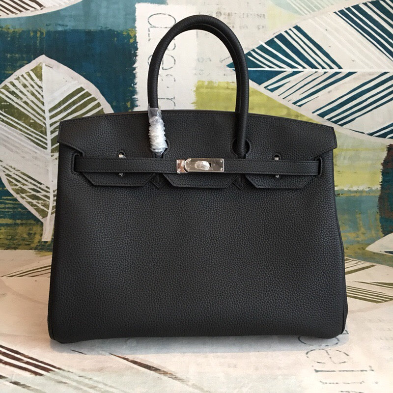 GLAMI Birkin Black For Women Silver Toned Hardware 11.8in/30cm