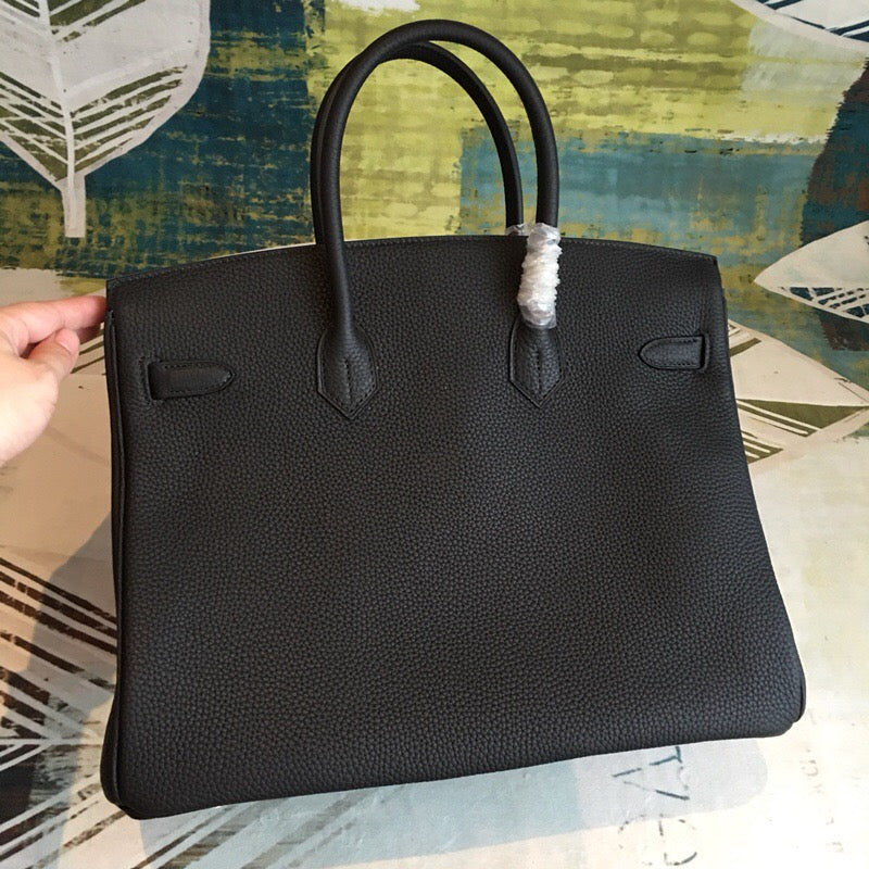 GLAMI Birkin Black For Women Silver Toned Hardware 11.8in/30cm