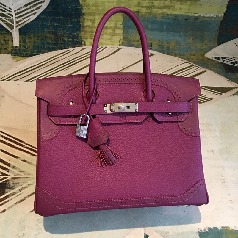 GLAMI Birkin Violet For Women Silver Toned Hardware 11.8in/30cm