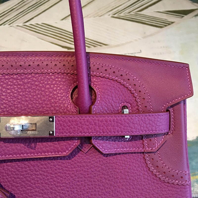 GLAMI Birkin Violet For Women Silver Toned Hardware 11.8in/30cm