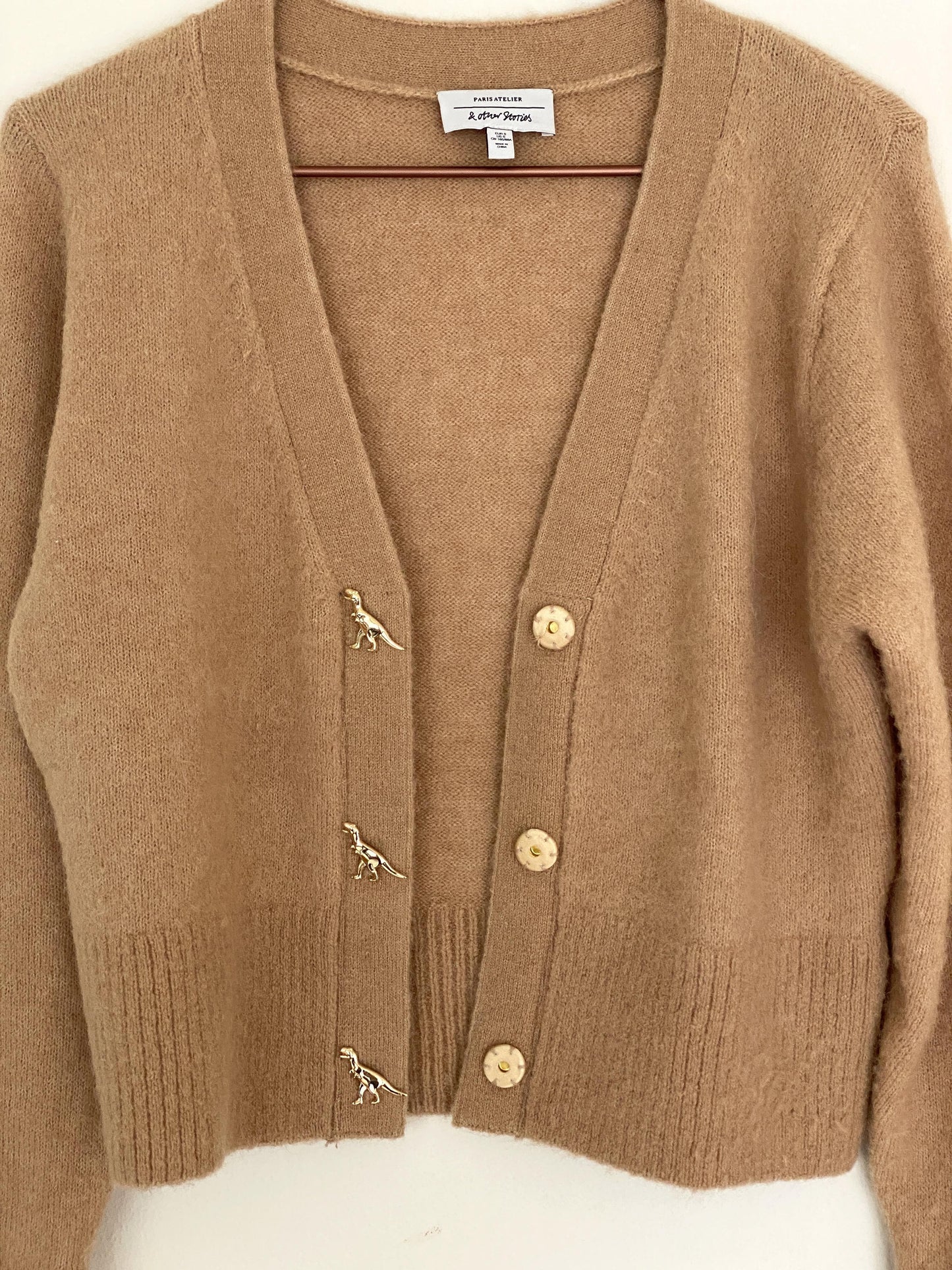 Dinosaur Button Knit Cardigan - SIZE EUR S