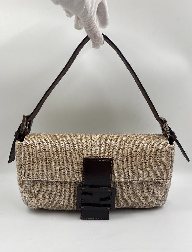 Fendi Sequin Beaded Baguette Bag
