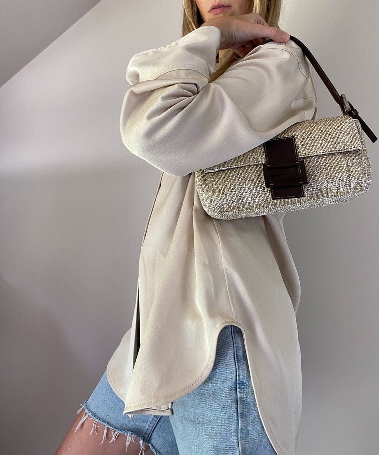 Fendi Sequin Beaded Baguette Bag