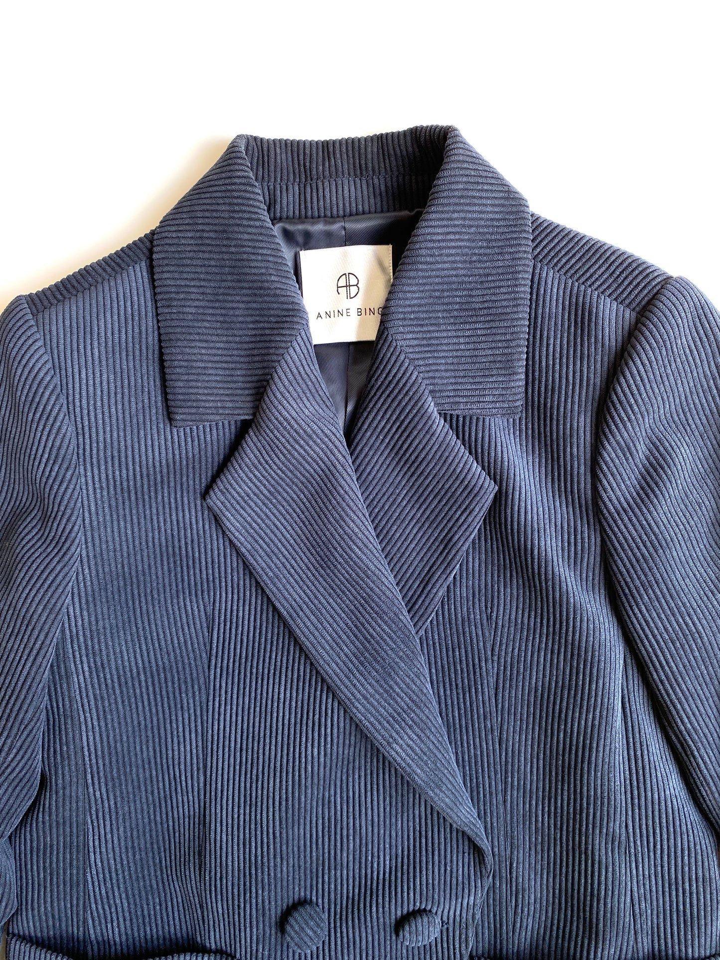 GRACE CORDUROY BLAZER IN MIDNIGHT - SIZE XS