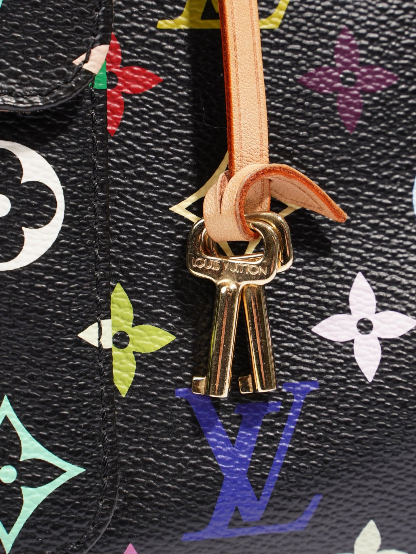 Louis Vuitton Speedy Black / Multicolour Coated Canvas 40