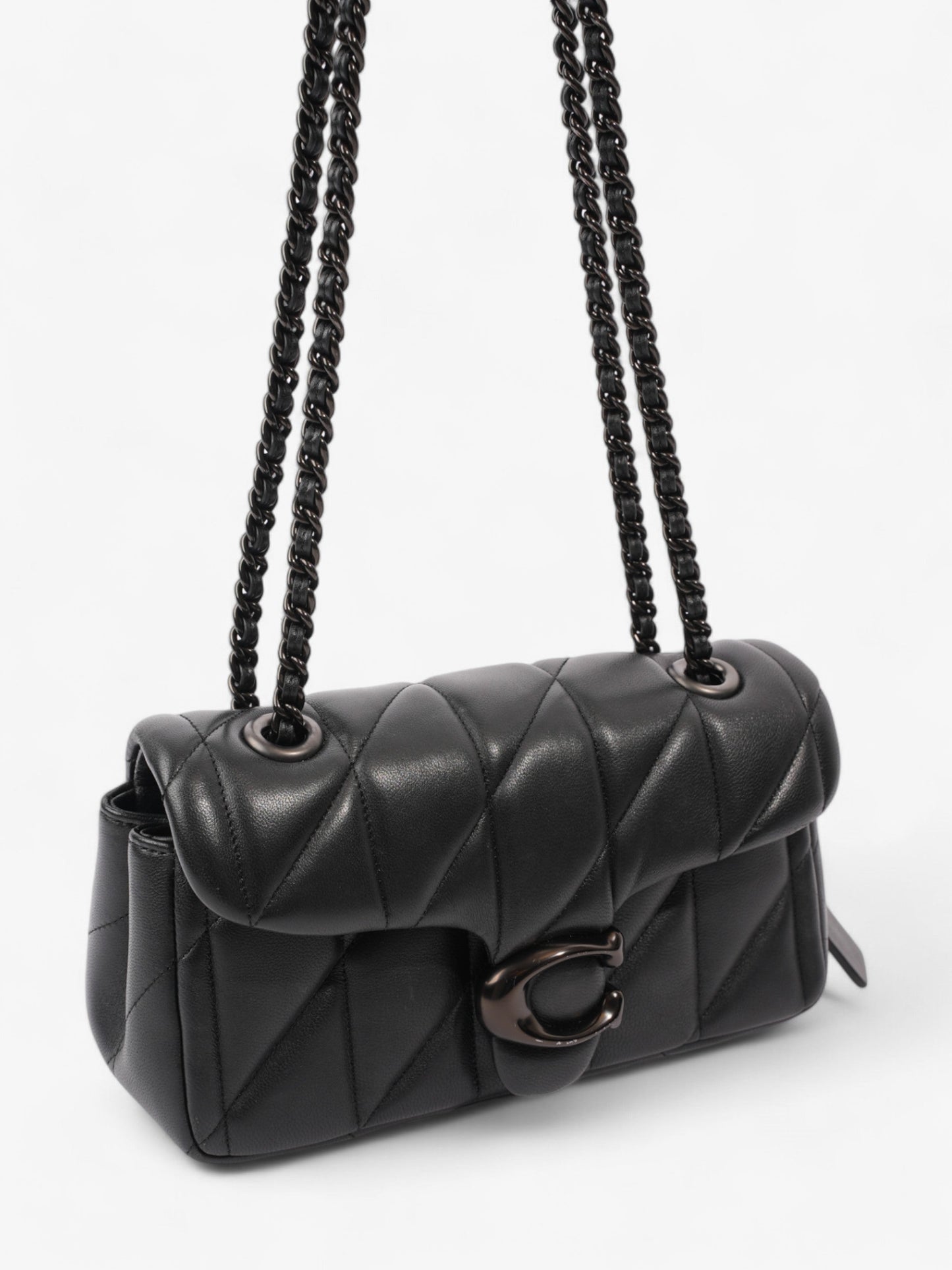 Coach Tabby Shoulder Bag Black Leather 20