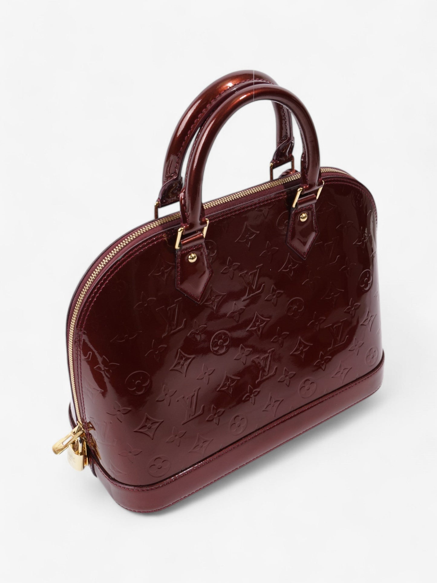 Louis Vuitton Alma Monogram Vernis / Amarante Vernis Leather PM