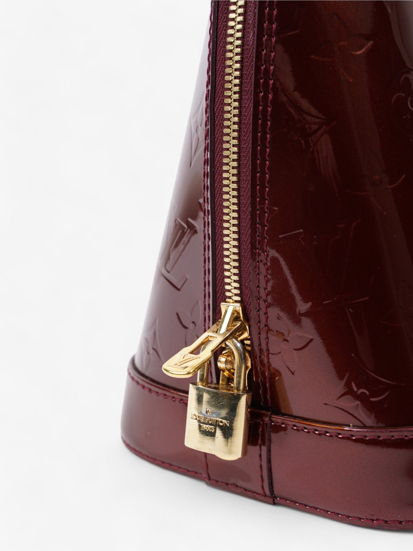 Louis Vuitton Alma Monogram Vernis / Amarante Vernis Leather PM
