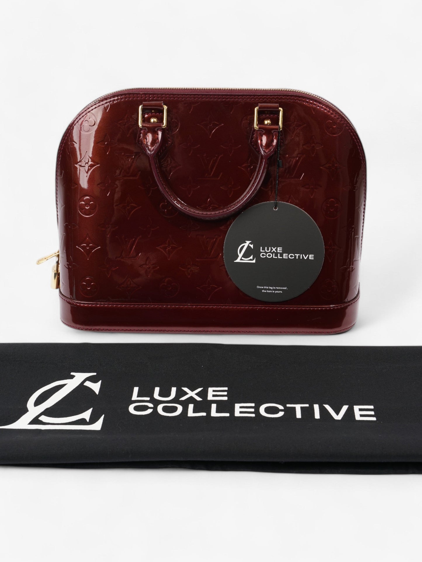 Louis Vuitton Alma Monogram Vernis / Amarante Vernis Leather PM