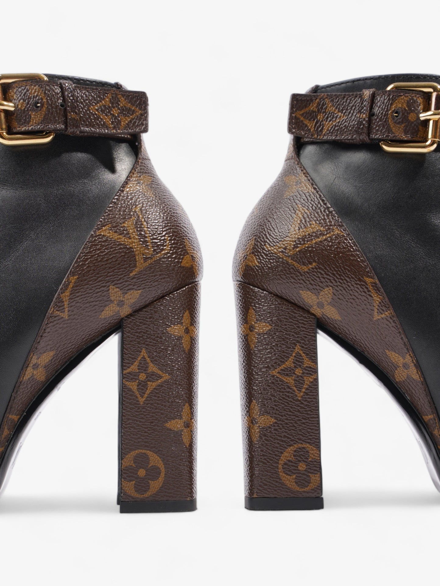 Louis Vuitton Matchmake Low Boots 80mm Black / Monogram Calfskin Leather EU 37 UK 4