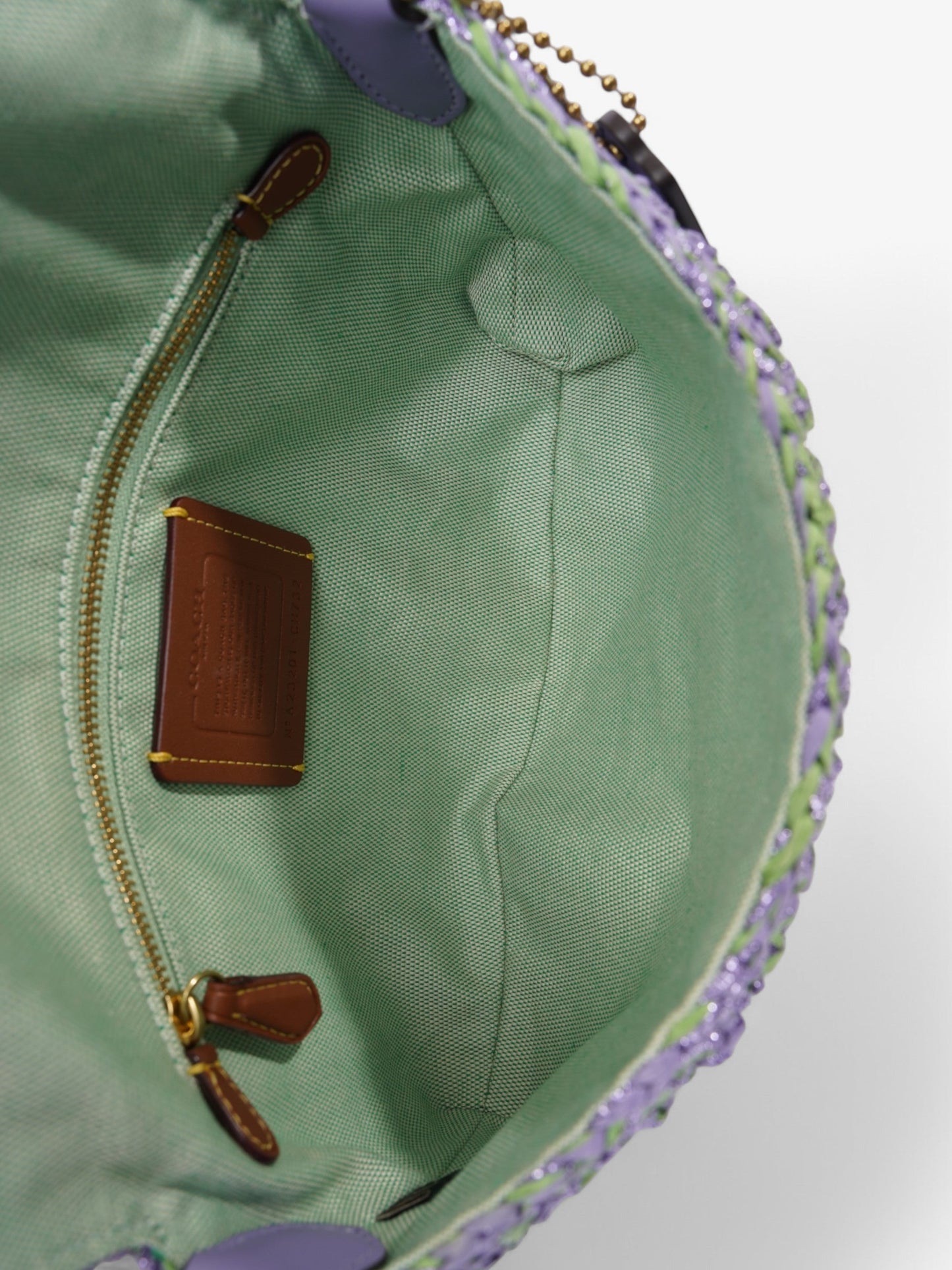 Coach Tabby Purple / Green Leather 26