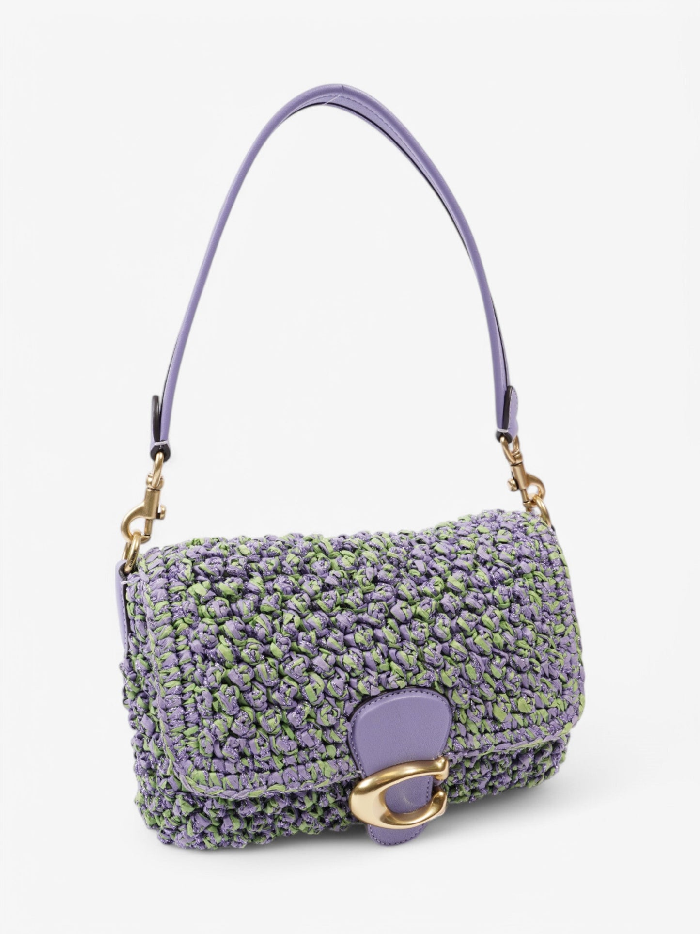 Coach Tabby Purple / Green Leather 26