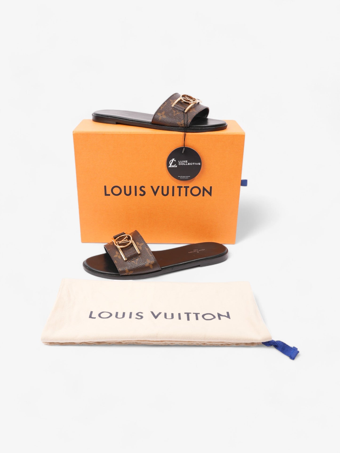 Louis Vuitton Lock It Mules Brown Monogram / Gold Coated Canvas EU 40 UK 7