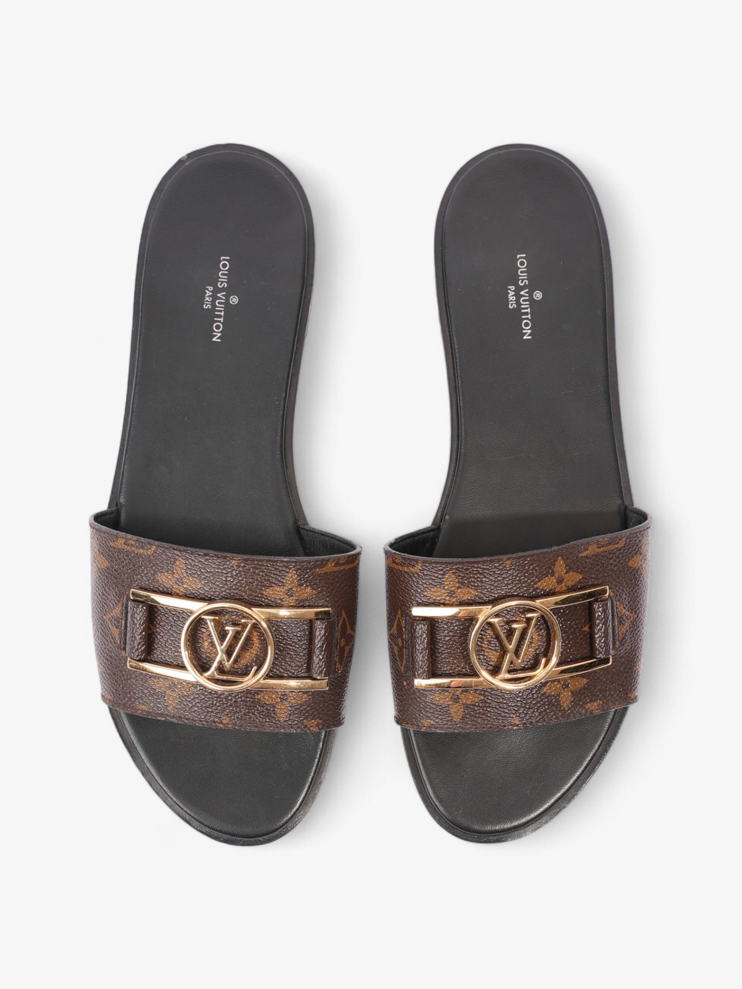 Louis Vuitton Lock It Mules Brown Monogram / Gold Coated Canvas EU 40 UK 7