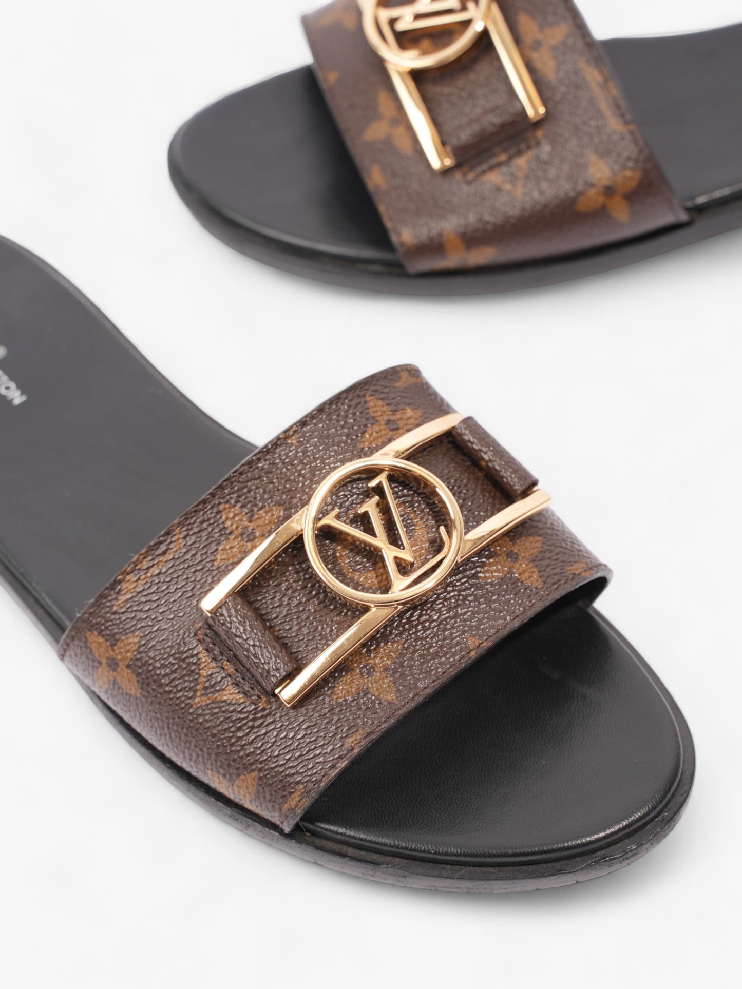 Louis Vuitton Lock It Mules Brown Monogram / Gold Coated Canvas EU 40 UK 7