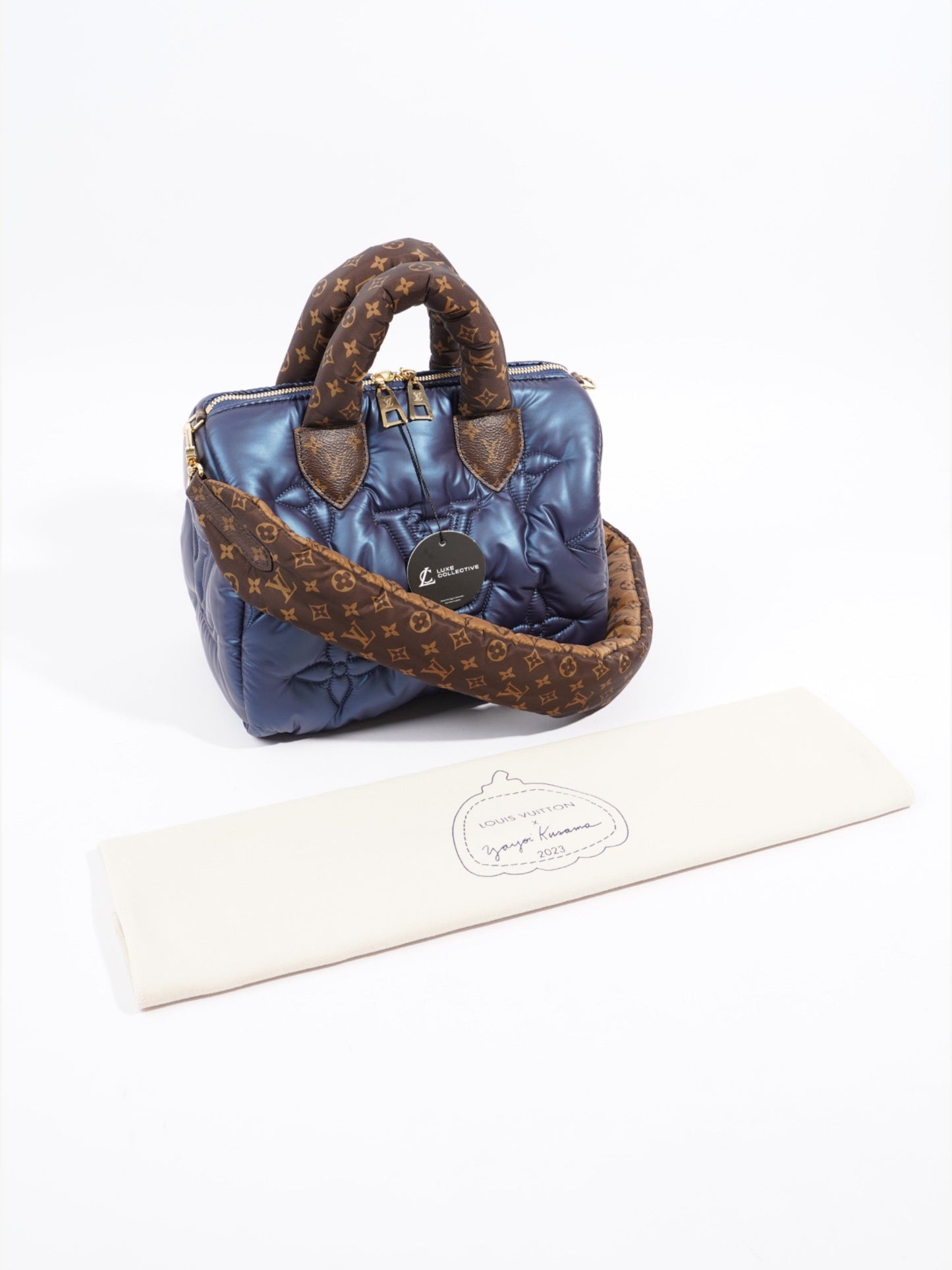 Louis Vuitton Pillow Speedy Bandouliere Navy Blue / Monogram Nylon 25