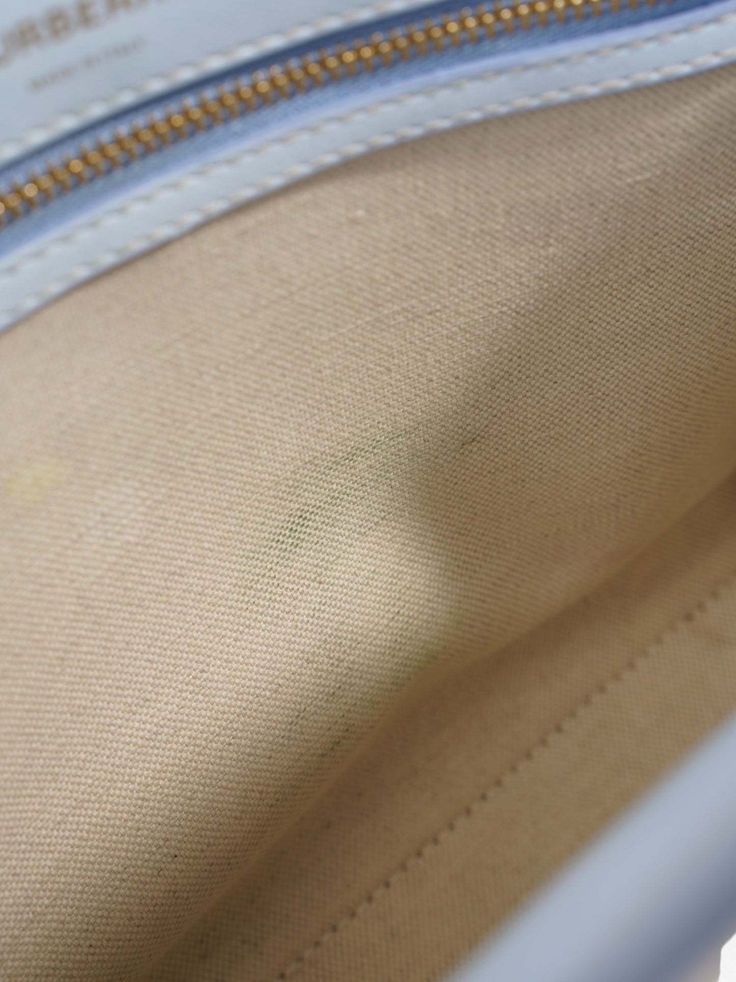 Burberry Pocket Bag Pale Blue / Cream Cotton Mini