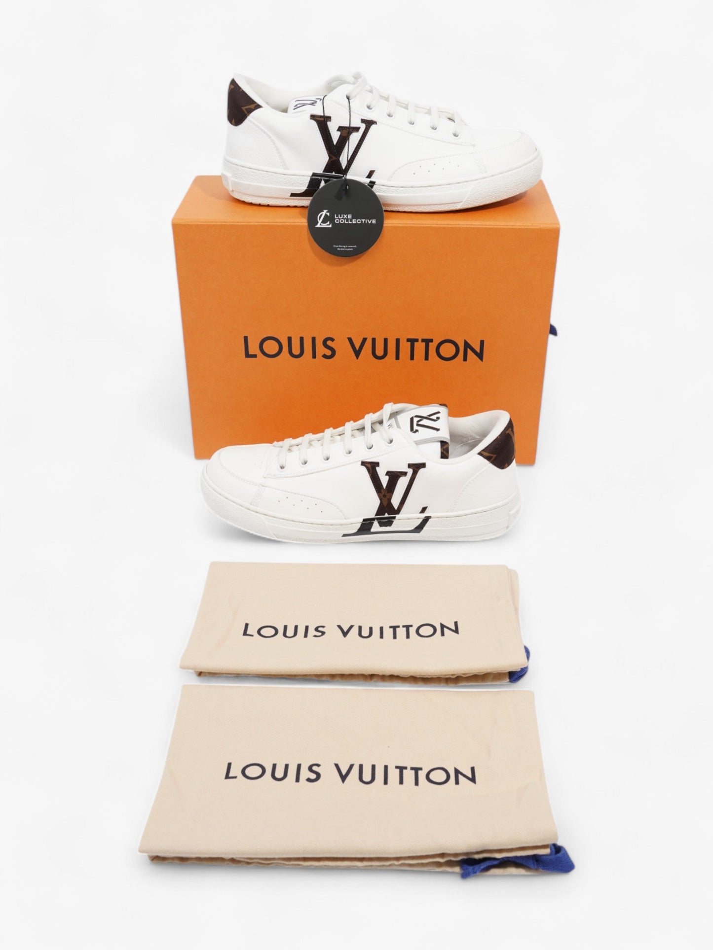 Louis Vuitton Charlie Trainers White Leather EU 38 UK 5