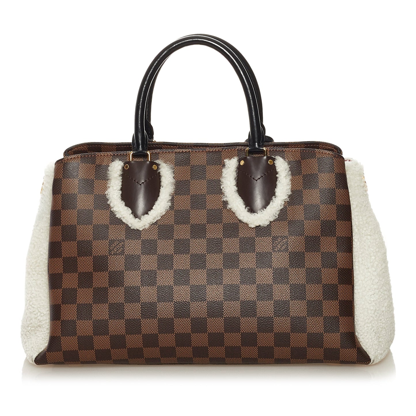 Louis Vuitton Normandy Shearling Damier Ebene Canvas