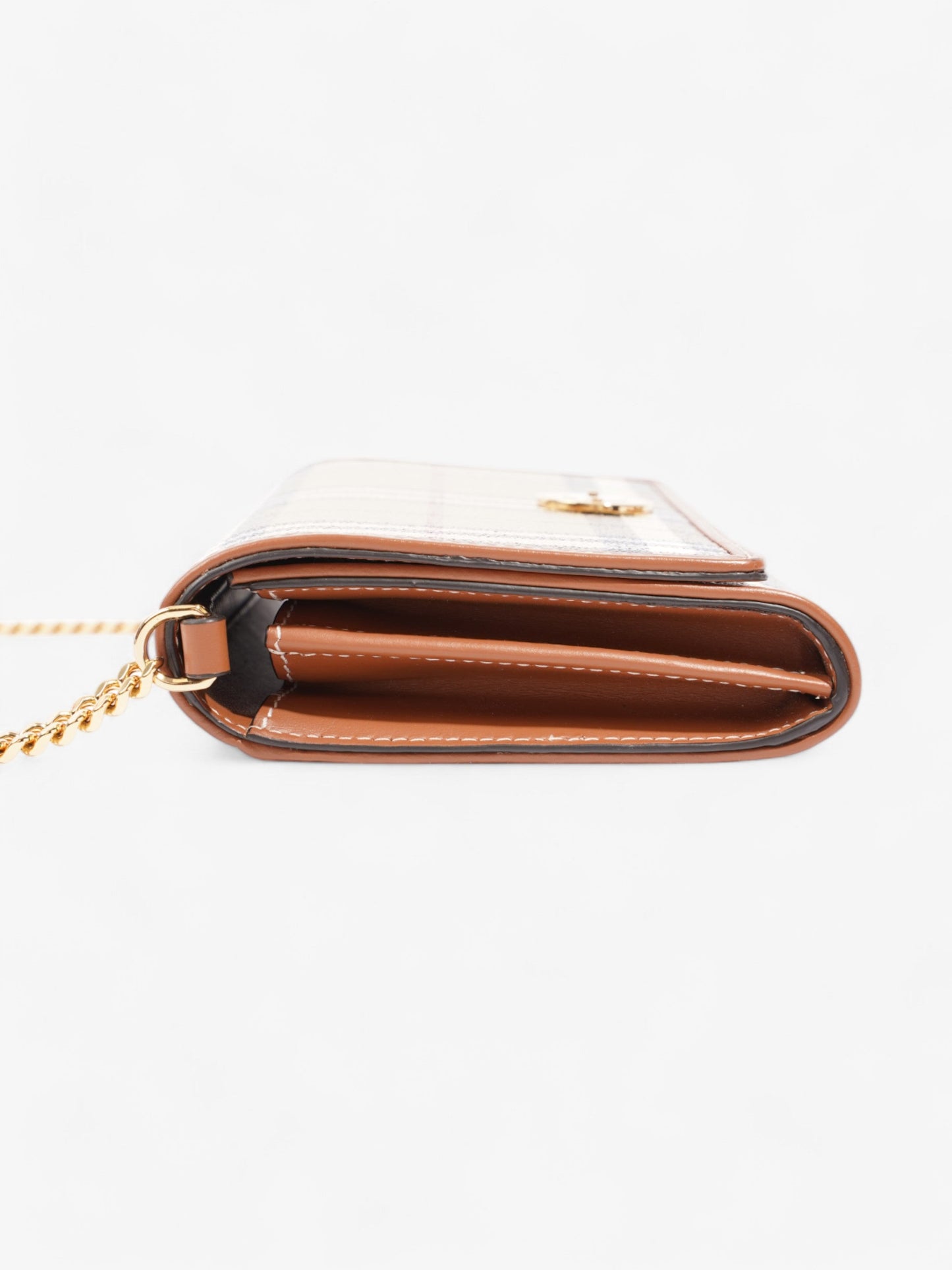 Burberry Wallet on chain Burberry Check Coated Canvas