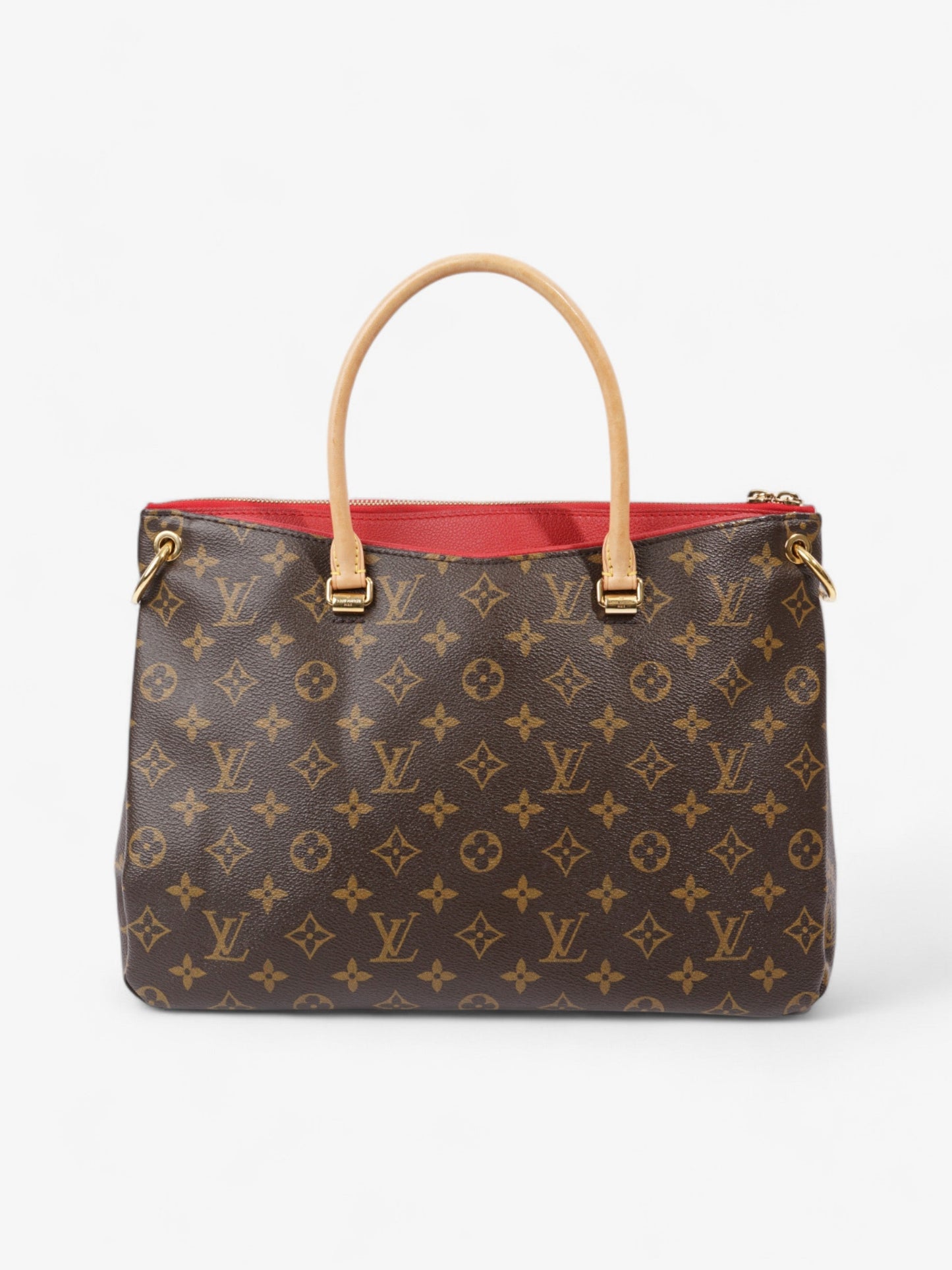 Louis Vuitton Pallas Monogram / Red Coated Canvas MM