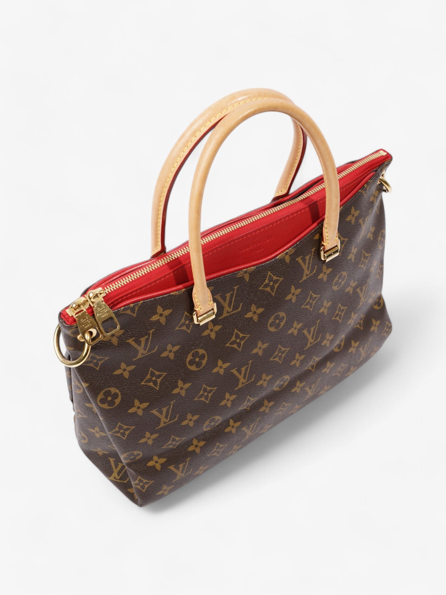 Louis Vuitton Pallas Monogram / Red Coated Canvas MM