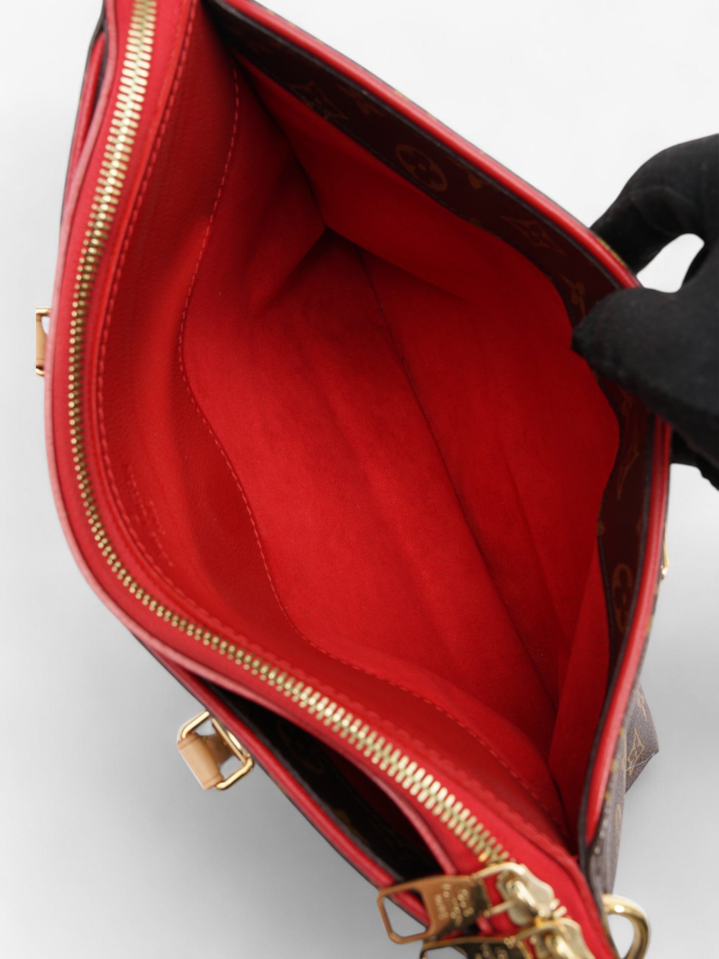 Louis Vuitton Pallas Monogram / Red Coated Canvas MM