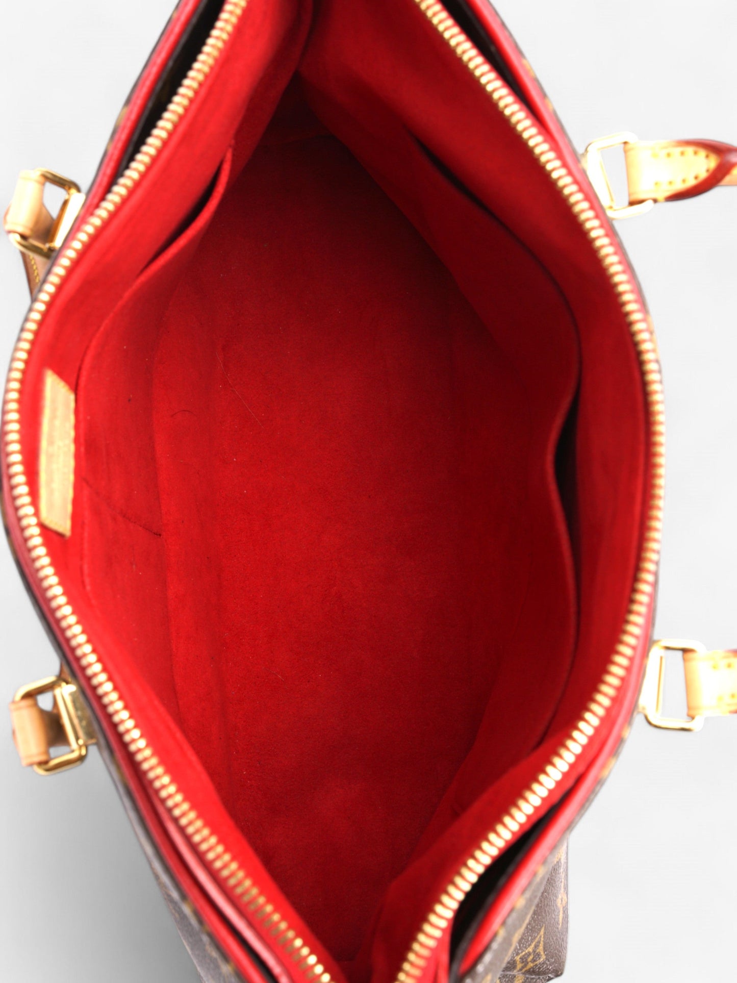 Louis Vuitton Pallas Monogram / Red Coated Canvas MM