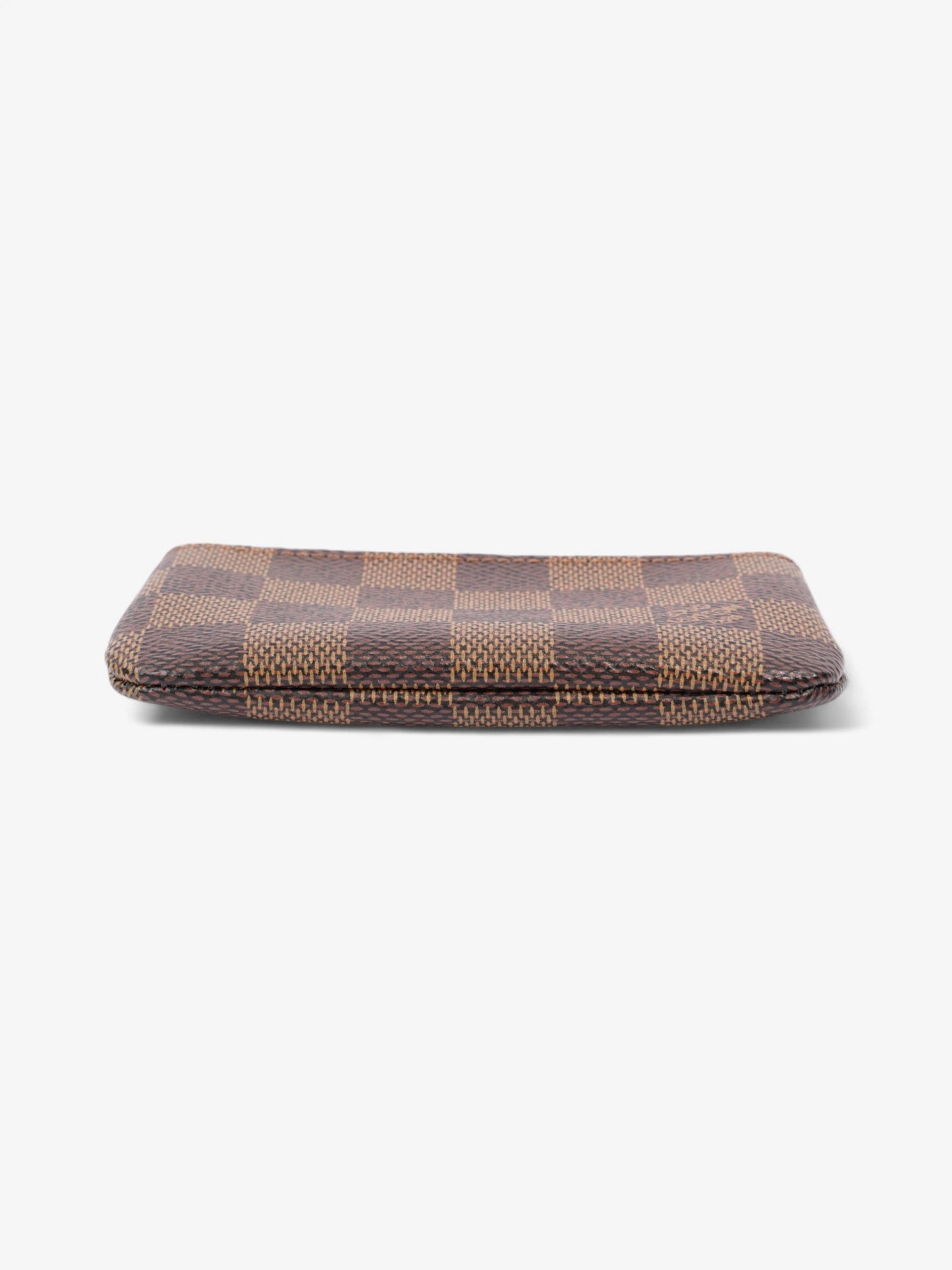 Louis Vuitton Key Pouch Damier Ebene / Gold Coated Canvas