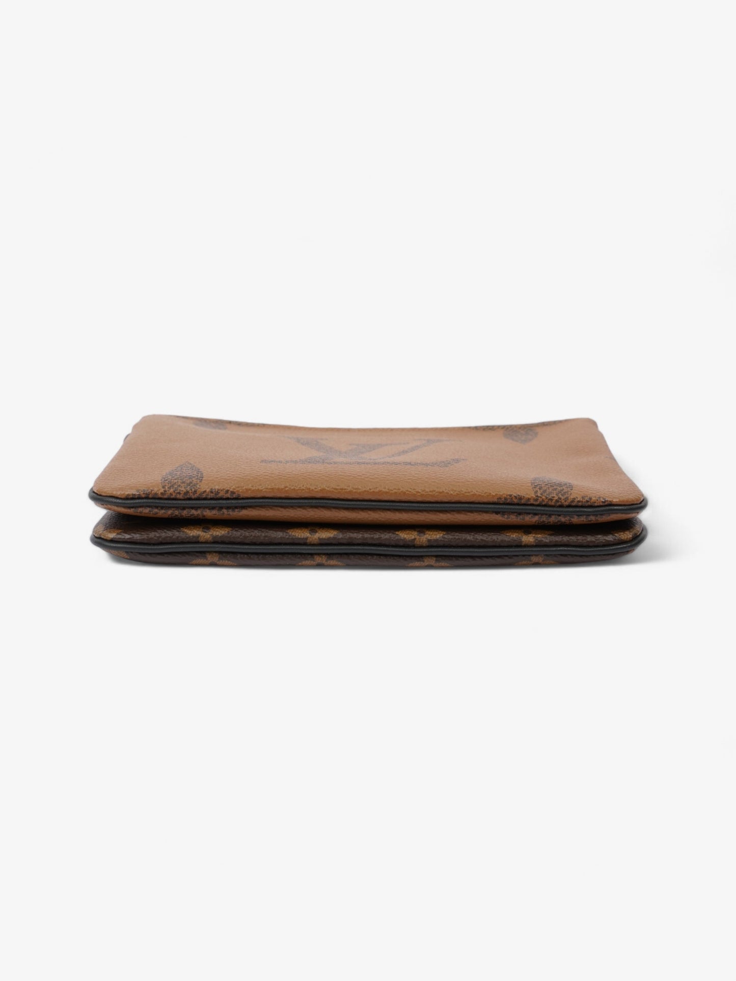 Louis Vuitton Double Zip Pochette Monogram Coated Canvas