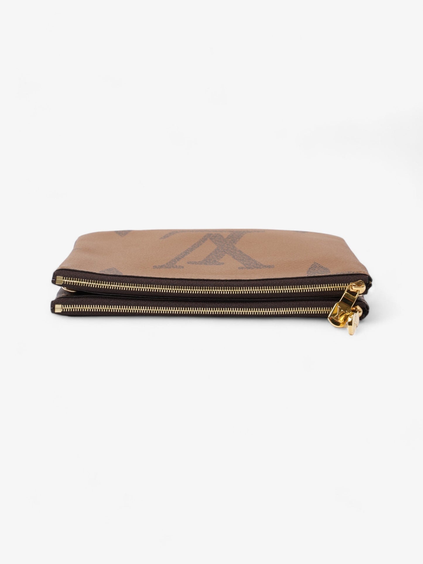 Louis Vuitton Double Zip Pochette Monogram Coated Canvas