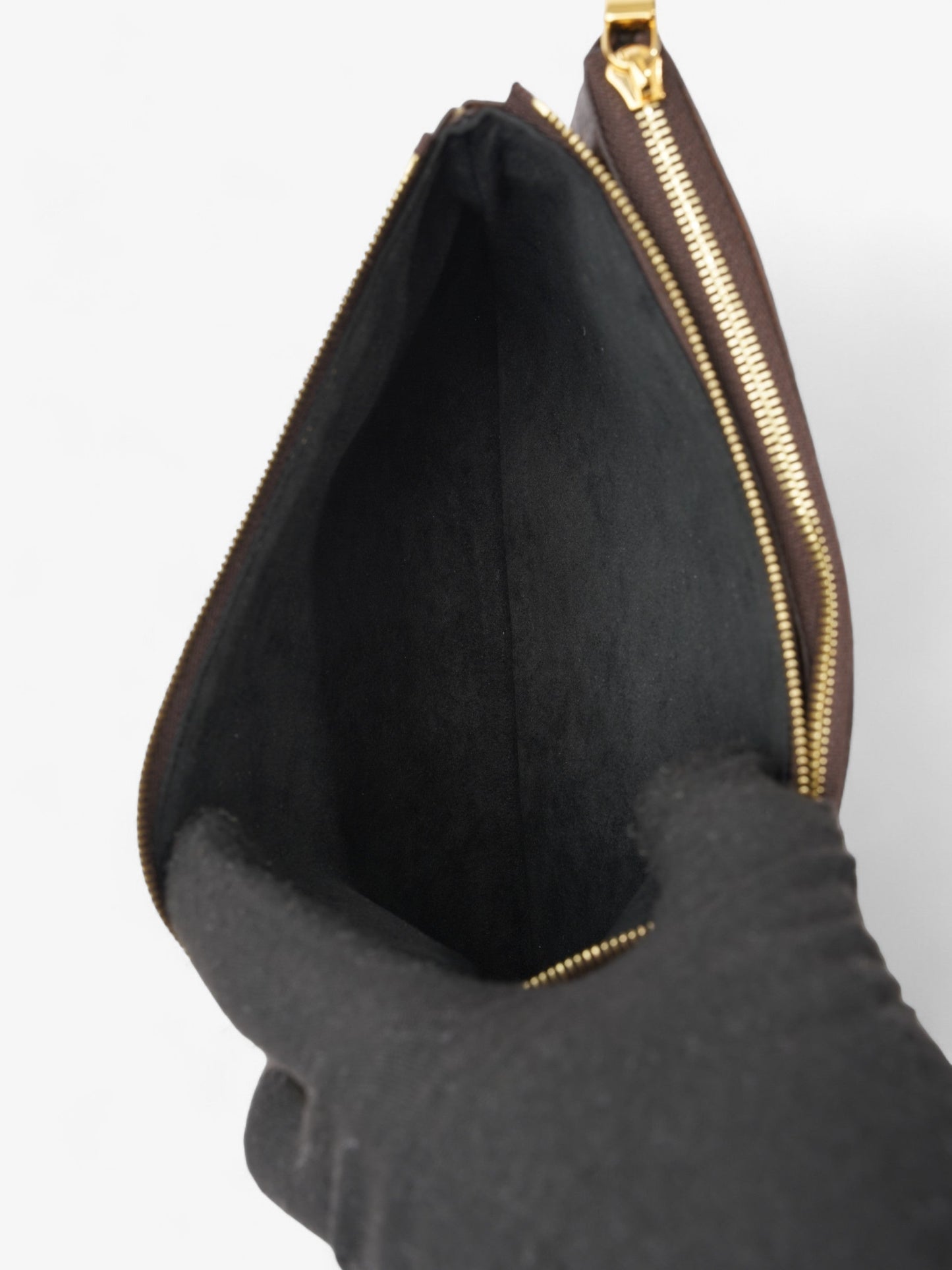 Louis Vuitton Double Zip Pochette Monogram Coated Canvas