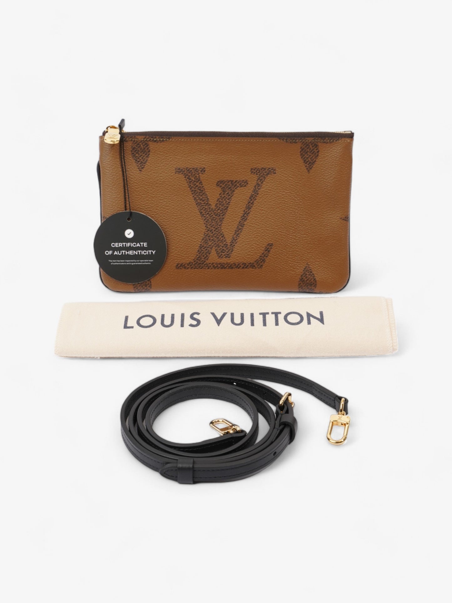 Louis Vuitton Double Zip Pochette Monogram Coated Canvas