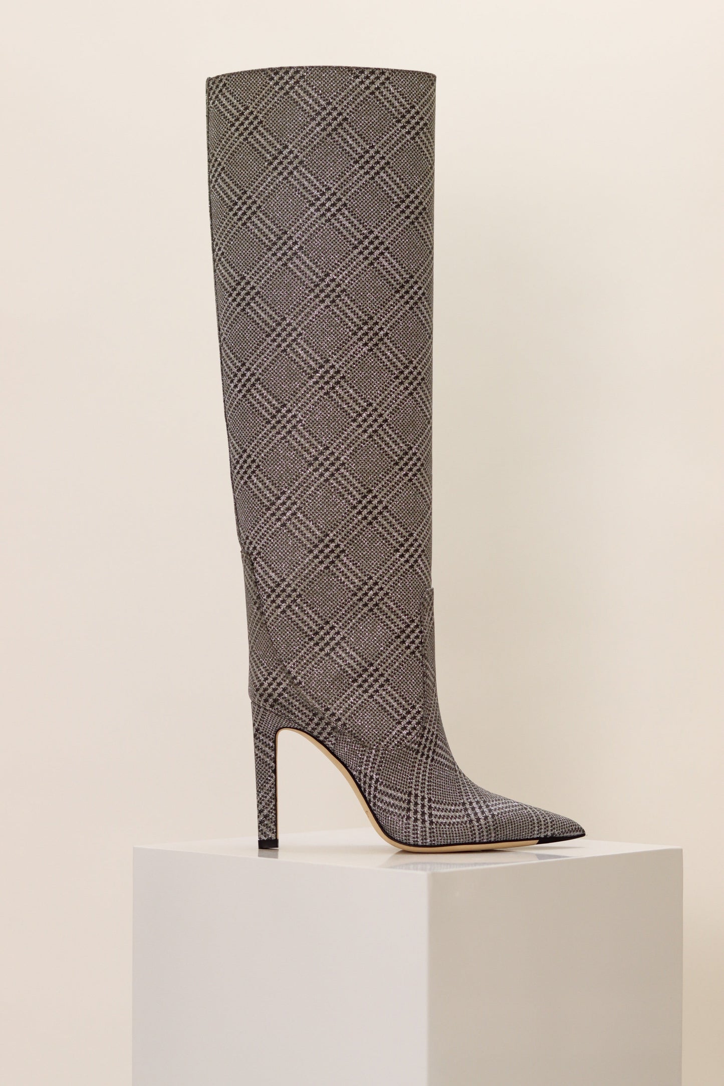 Jimmy Choo Mavis 100 Glitter Knee-High Boots, Brand New