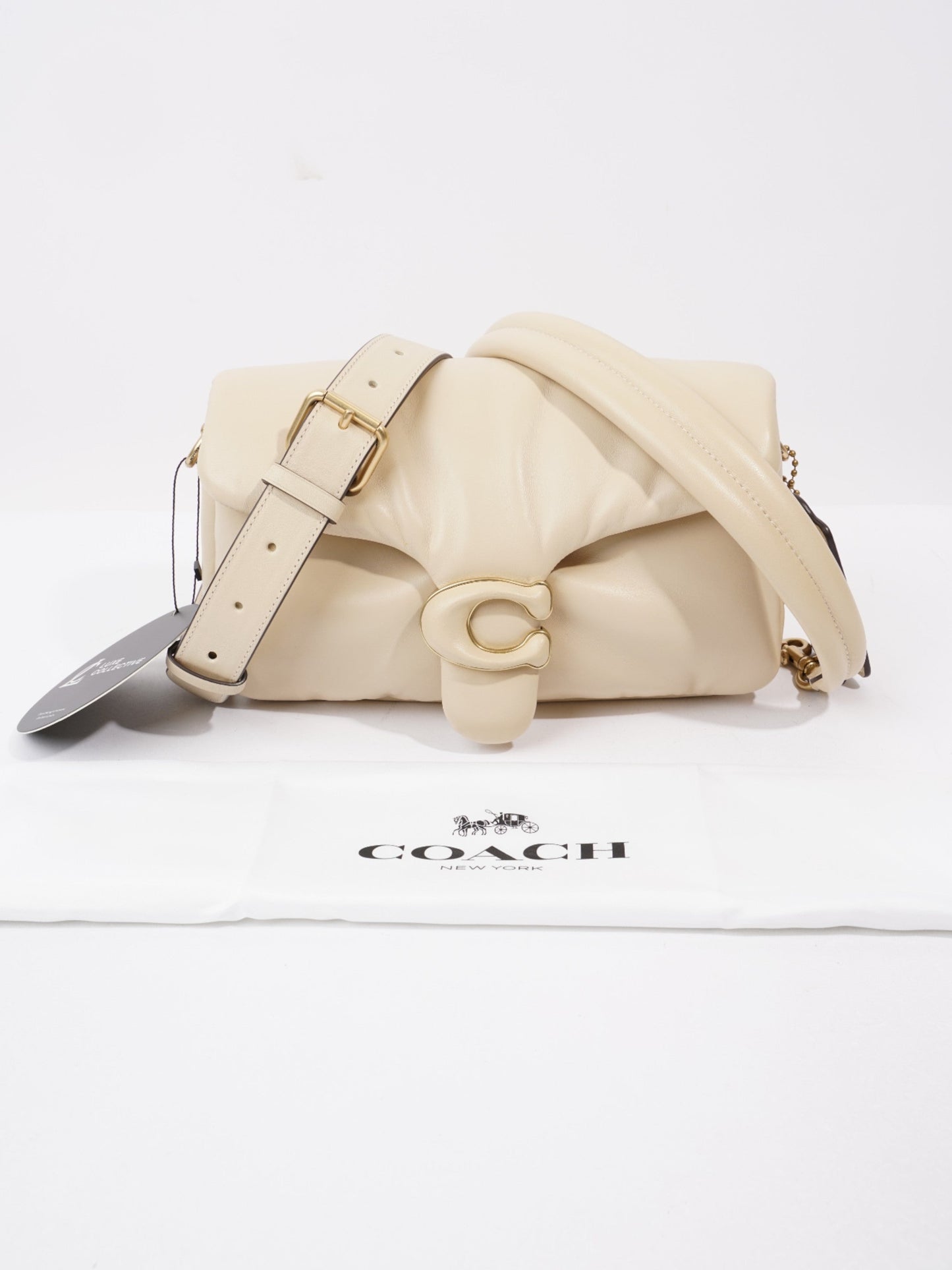 Coach Pillow Tabby Ivory Nappa Leather 26