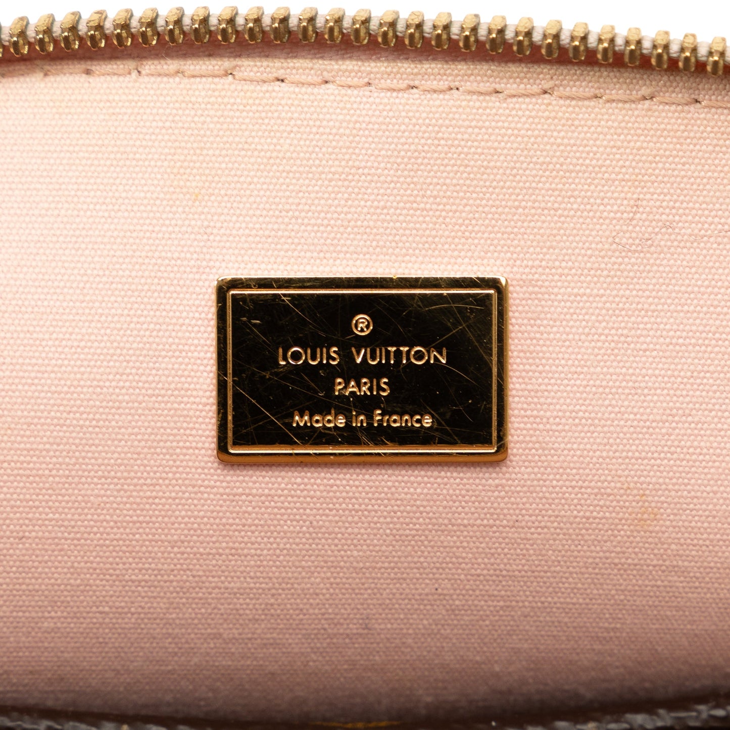 Pink Louis Vuitton Vernis Miroir Alma BB Satchel