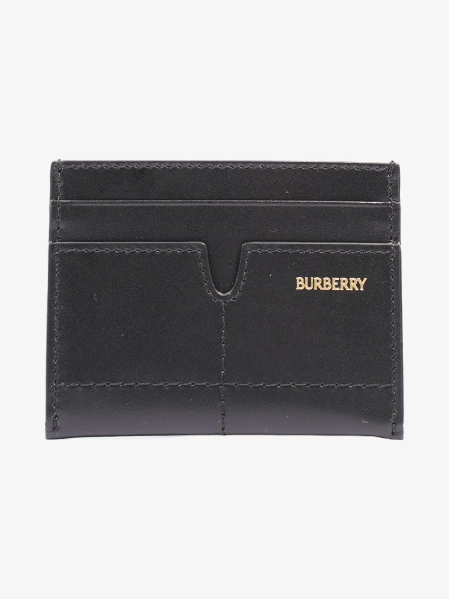 Burberry Snip Card Case Black Leather